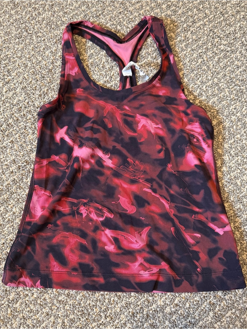lululemon athletica Pink & Black Racerback Tank
